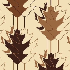 oak leaves - light brown