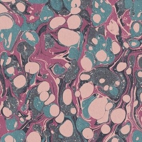paper marbling magenta and teal
