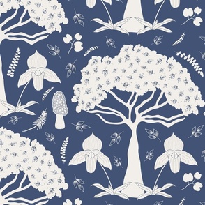 Large Scale Magical Woodland in Blue