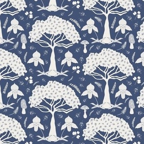 Small Scale Magical Woodland on Blue