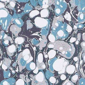paper marbling navy and bay blue
