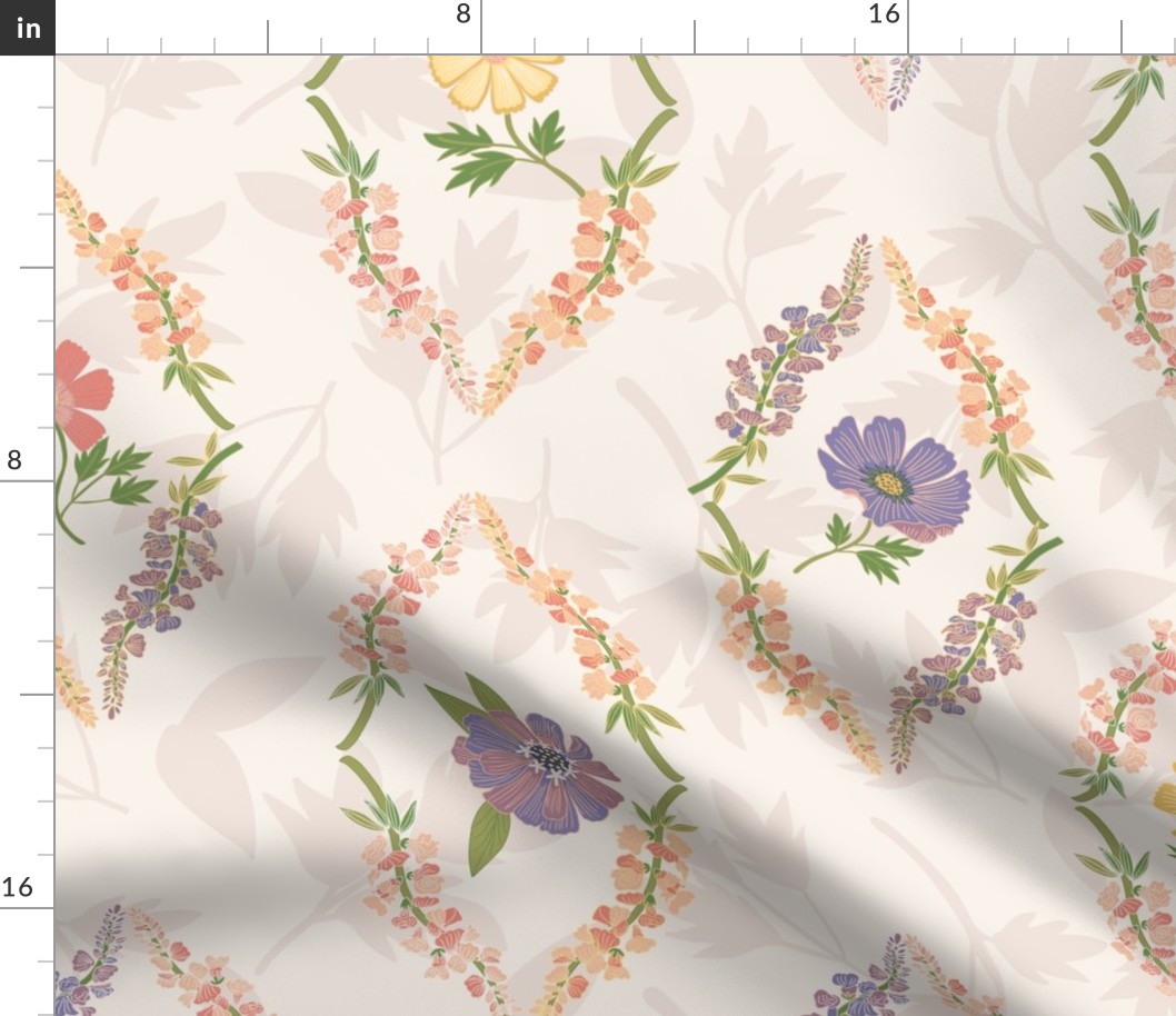 Florals of the Forest Diamond Pattern