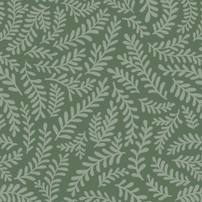 Ferns in Forest Green