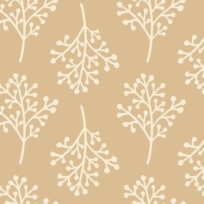 ivory forest berry branches on caramel
