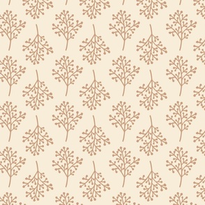 caramel forest branches on ivory