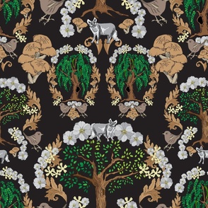 Forest friends damask-01