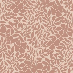 Monochrome Wild Leaves and Modern Florals in Dusty Rose and Pink