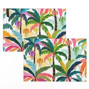 Tropical Forest biome L - colorful palm trees tropical summer - color confident wallpaper