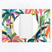 Tropical Forest biome L - colorful palm trees tropical summer - color confident wallpaper