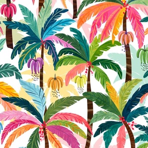 Tropical Forest biome L - colorful palm trees tropical summer