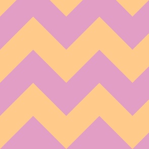 orange and purple chevron, lines, zig zag, geometric (large)