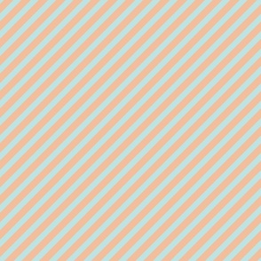 stripe, line, geometric, minimal, turquoise, orange (small size)