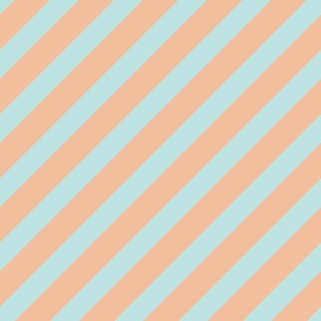 stripe, line, geometric, minimal, turquoise, orange (large size)