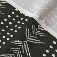 MudCloth Arrows and Dots in Black and White