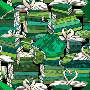 St. Patrick's Day Irish Book Club (Shamrock Green large scale) 