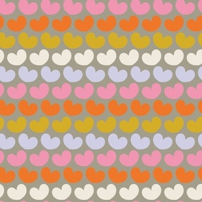 Colorful Heart Strips| Beige 12 x 12 Scale