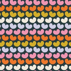 Colorful Heart Strips | Deep Gray 12 