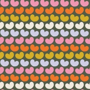 Colorful Heart Strips | Olive 12 x 12 Scale