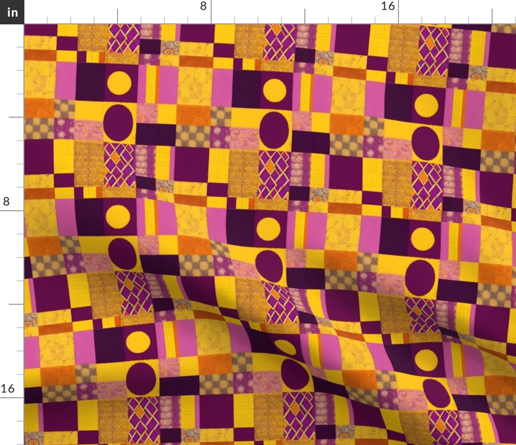 Gold and Purple Patchwork 