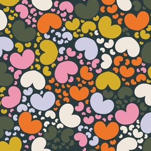 Heart Symphony Multicolor Heart Pattern