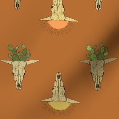 Desert Skull Cactus Sun