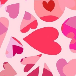 Valentine Hearts Scrambled-Pink-Large scale