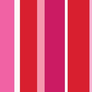 Valentine Stripes-Pink, Red, Ivory-large