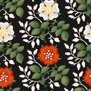 C.F.A. Voysey "York and Lancaster Roses" pattern 2