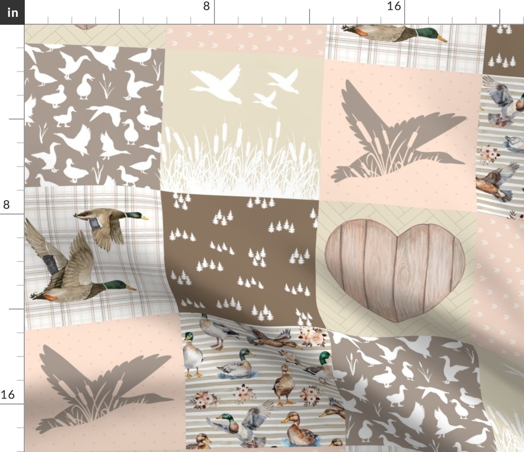 Mallard Duck Blush Patchwork