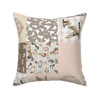 Mallard Duck Blush Patchwork - Rotated