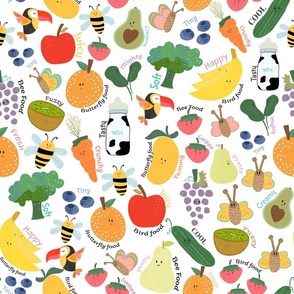 Bird and bees and fruit and feed