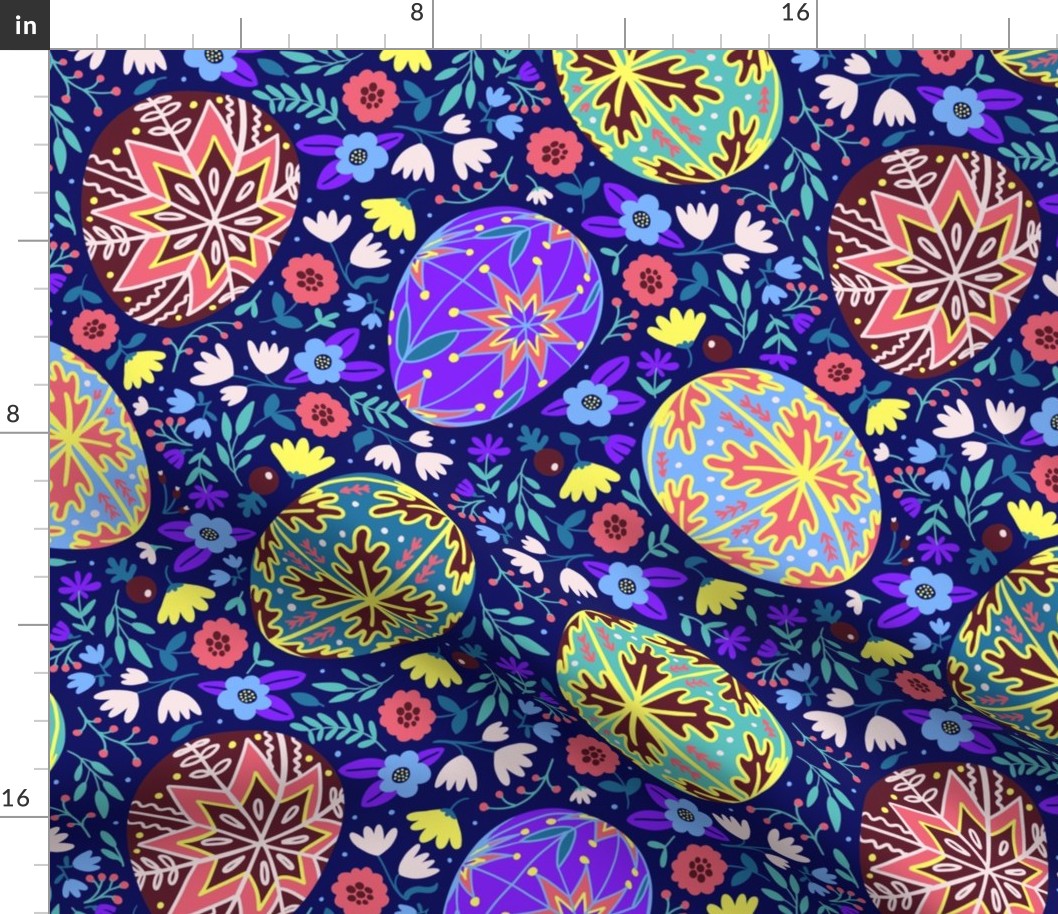 pysanky folk art, Ukrainian Easter painted eggs