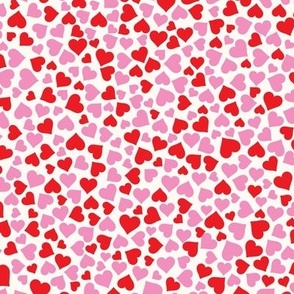 Mini Hearts - Pink /Red