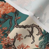 Ancient Blossom - Oriental Pine Tree Elegance