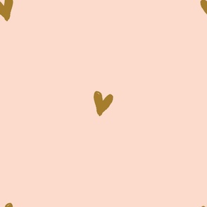 Chocolate mini hearts on pink-LRG