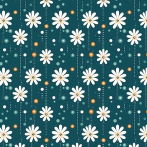 Small Teal Charm Daisy Drizzle