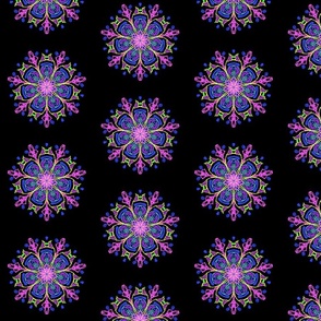 Radial Indian Flower Pattern Mandala