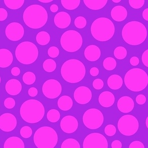 bright children's crimson lilac pattern with large polka dots