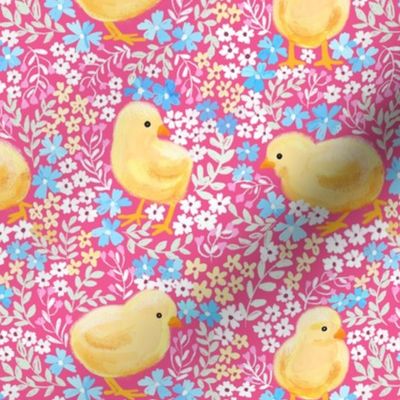 Easter Spring chicks WB24 pink medium scale