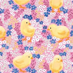 Easter Spring chicks WB24 light pink medium scale