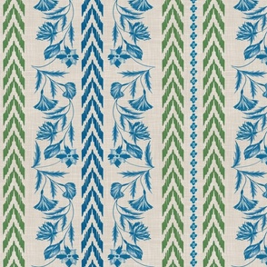 floral stripes green and blue less details 3