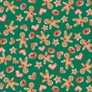 Small-Christmas Cookies on Green