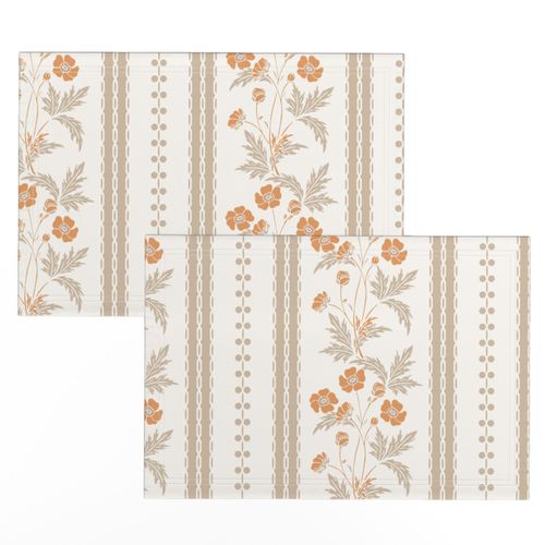 Buttercup Stripe - Large - White, Apricot and Soft Brown