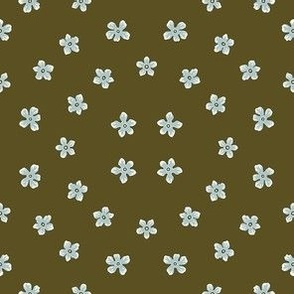 WOODLAND LITTLE FLOWERS OLIVE