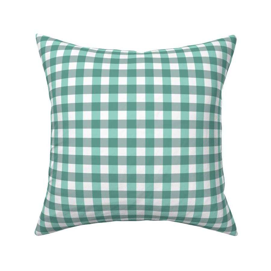 Bright Green Abstract Gingham Check Square Grid