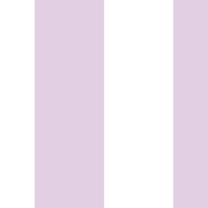 6" wide stripes/pale lavender and pure white