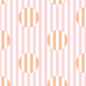 dots and stripes/peach fuzz and blush