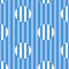 dots and stripes/vibrant blue