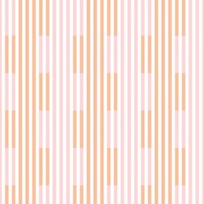 offset stripe blocks/peach fuzz and blush