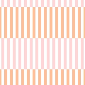 offset horizontal stripes/pantone peach fuzz and blush